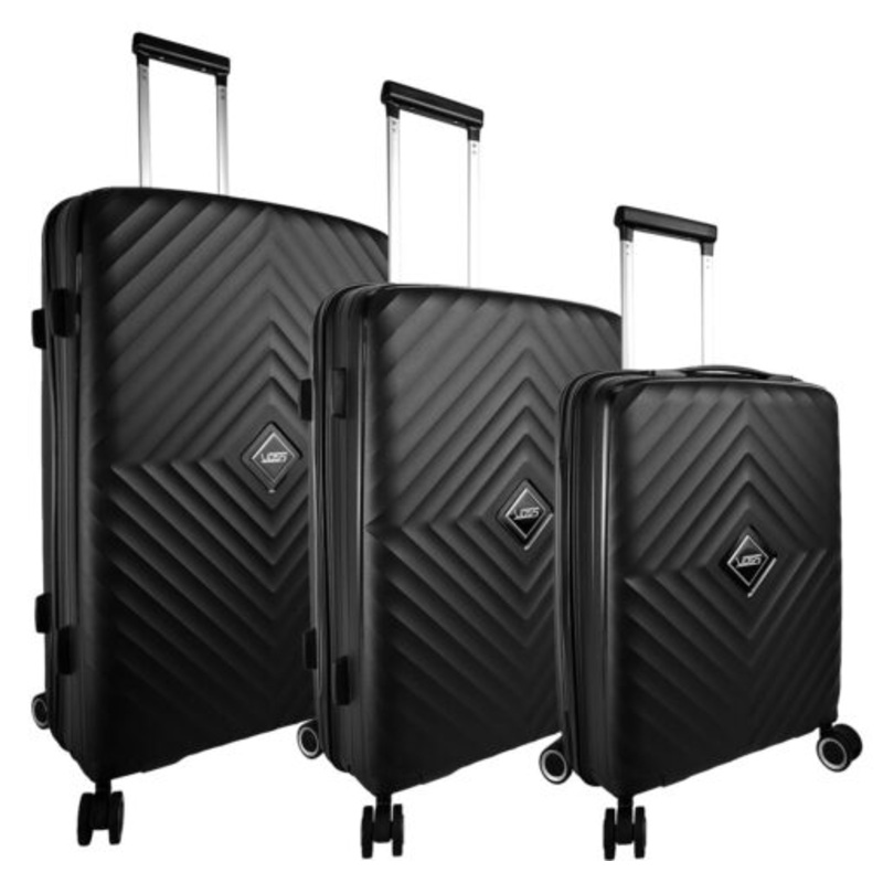Voss 3 Piece Luggage Set  Black