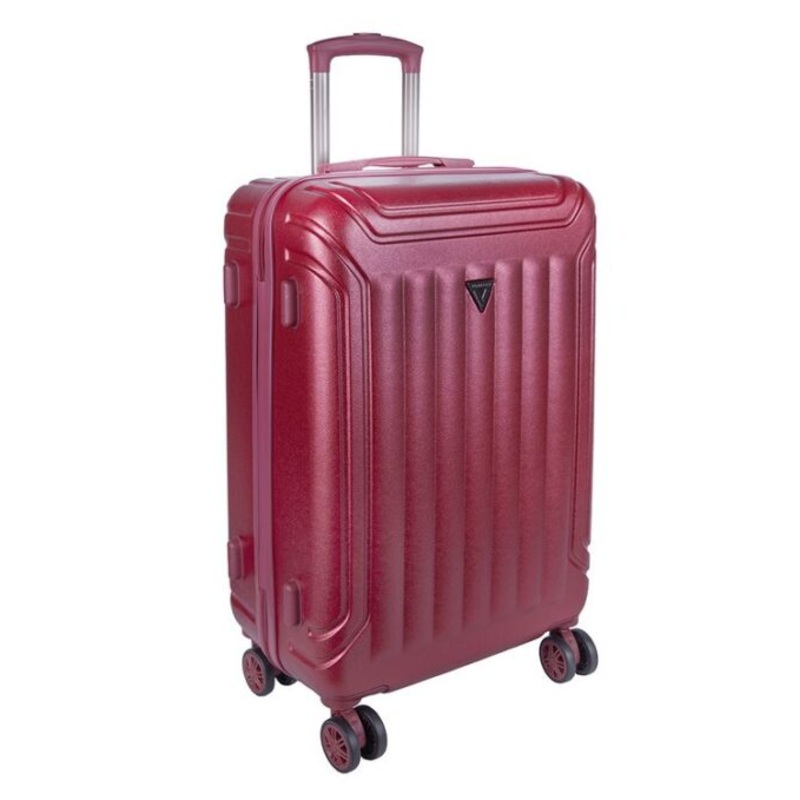Voyager Duro Medium 4 Wheel Trolley Case  Red