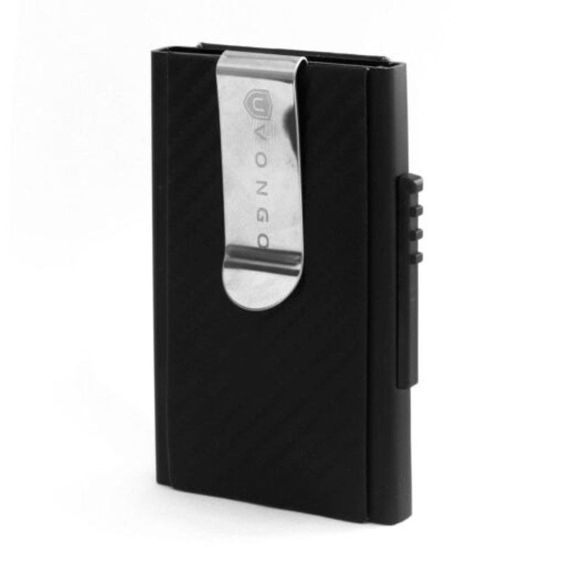 Uvongo-Card Holder with Money Clip Minimalist Mens Wallet Automatic Pop Up