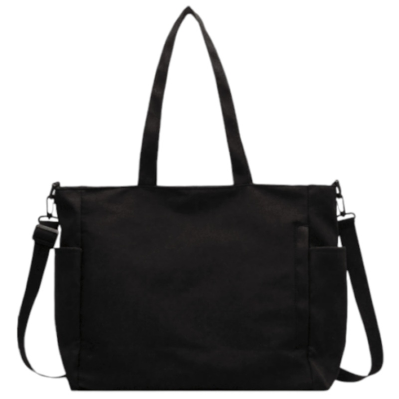 Versatile Canvas Tote Bag With Adjustable Strap  Black