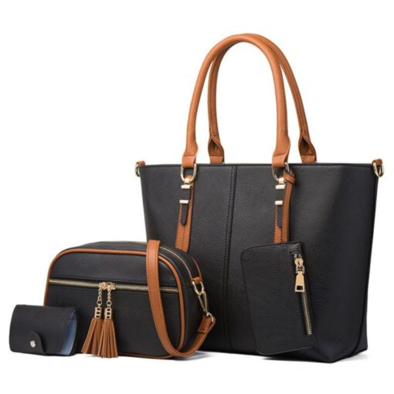 Versatile Handbag Set-4 Piece  Black