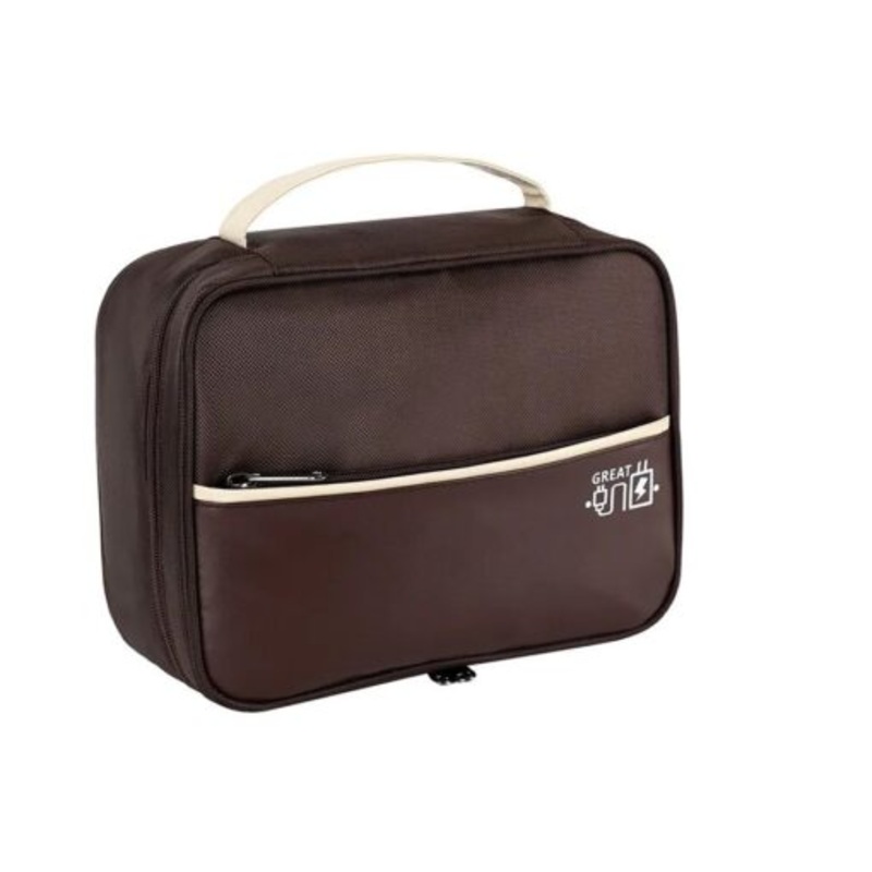 2-Layer Travel Organizer  Electronics  Accessories  Cables Chargers Bag  Brown