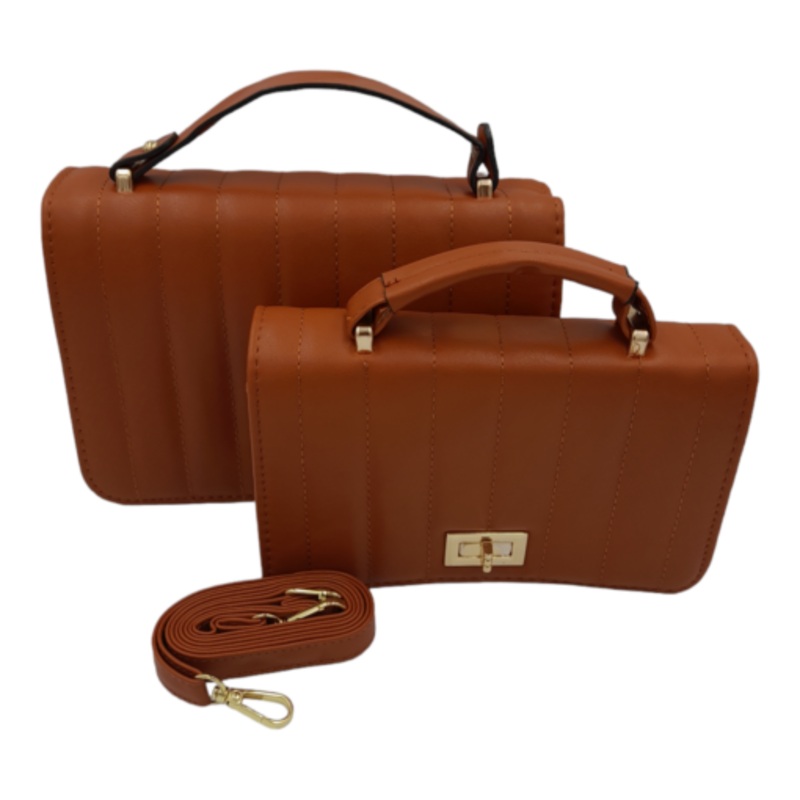 2-Piece Sling Bag Crossbody Handbags for Women Everyday Shoulder Bags  Brown