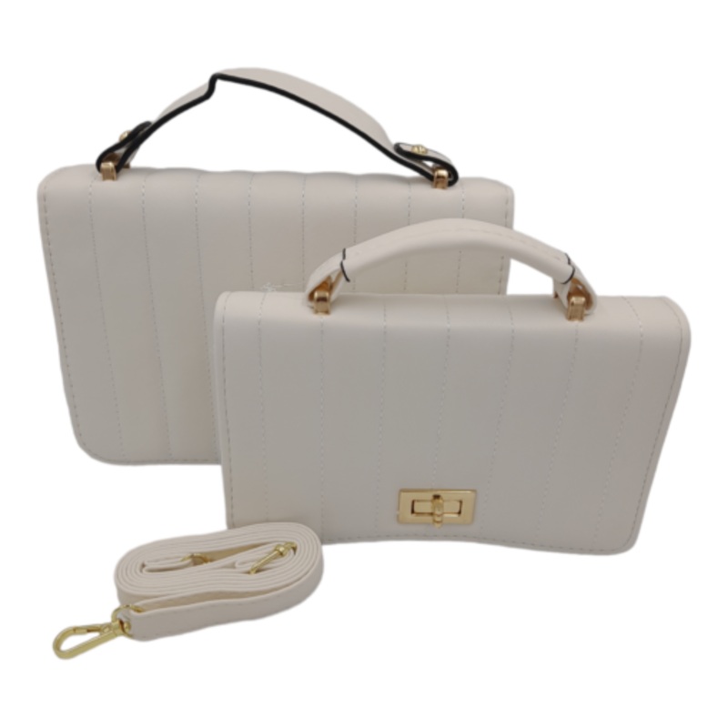 2-Piece Sling Bag Crossbody Handbags for Women Everyday Shoulder Bags  White
