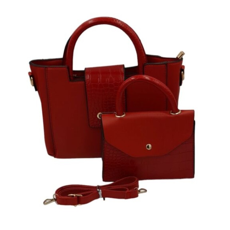 2-Piece Tote Bag Ladies Handbags For Women Shoulder Bags With Strap Handbag  Wine