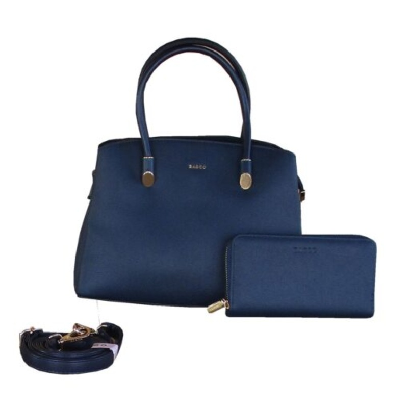 2-Piece Womens Handbag and Wallet Set  Navy