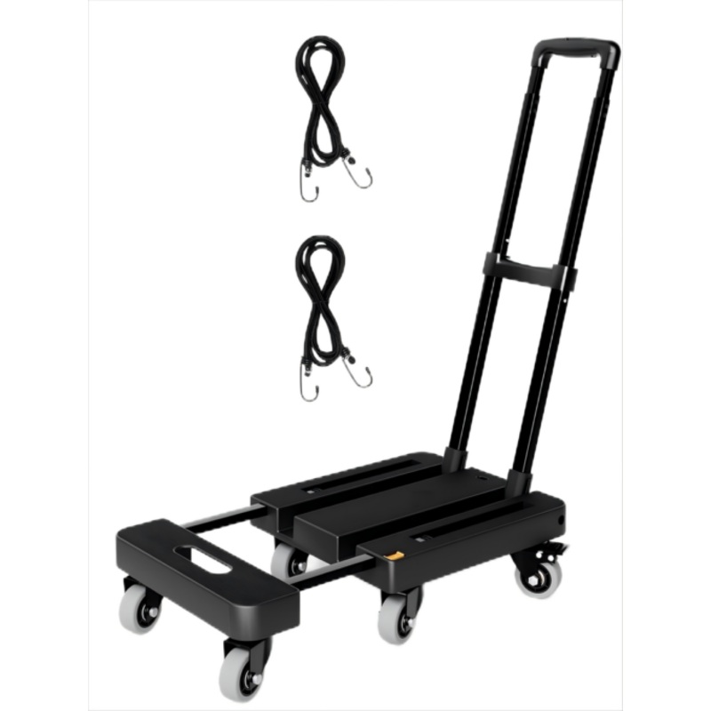 200KGS Heavy Duty Trolley Luggage Cart Foldable Hand Truck Multiple Purpose