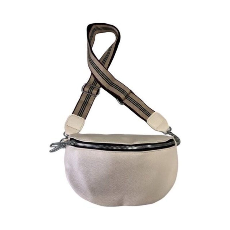 2023 Cross Body Niche Design Pu Leather Bag  CREAM