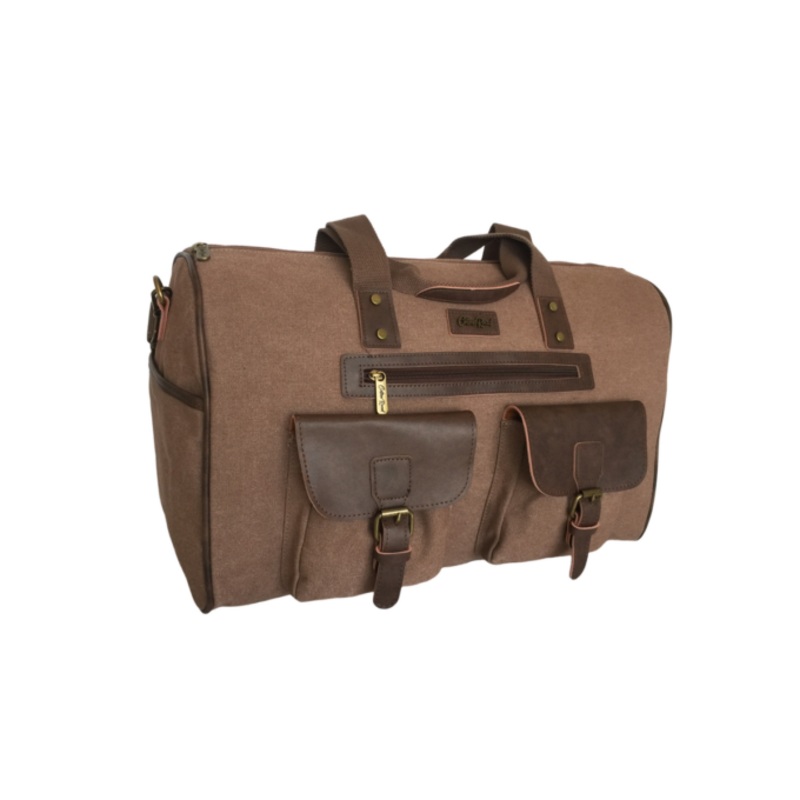 28.5 Liters Canvas Overnight Travelling Bag  Coffee