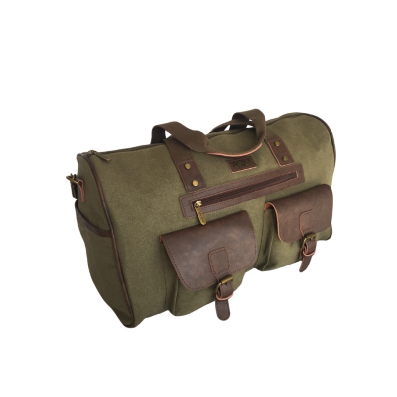 28.5 Liters Canvas Overnight Travelling Bag  Green