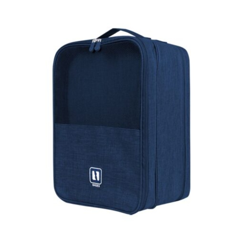 3 Layer Multi Use Shoe Travel Organiser  Travel Shoe Bag  Grey  39  M  Blue-45  L
