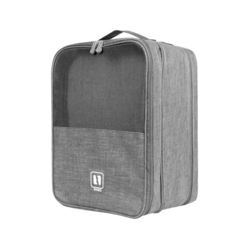 3 Layer Multi Use Shoe Travel Organiser  Travel Shoe Bag  Grey  39  M  Grey-45  L