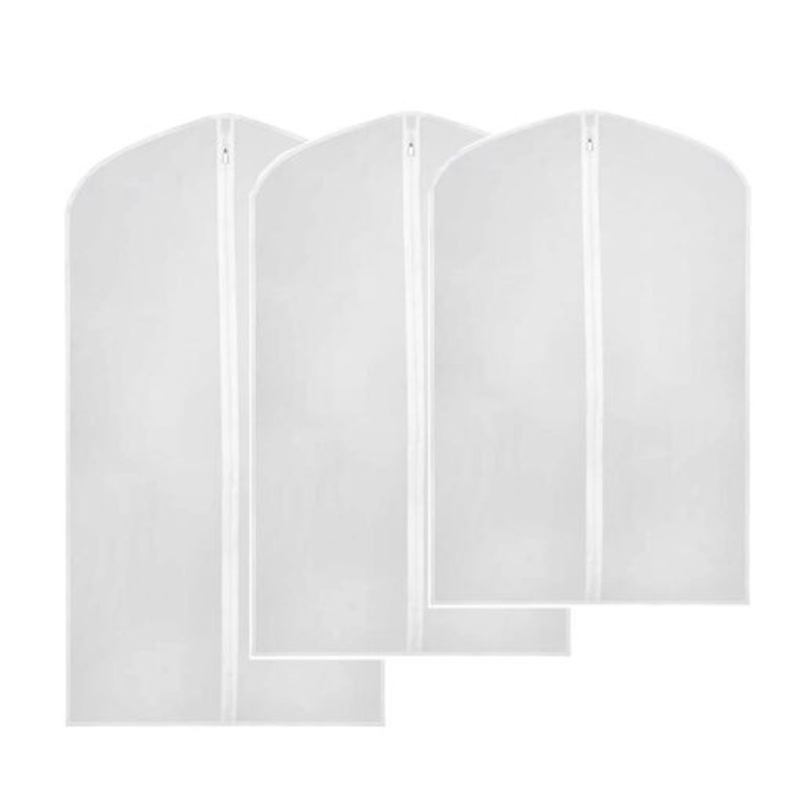 3 Packs Garment Bag Full Zipper Dust Cover For Clothes Storage Closet