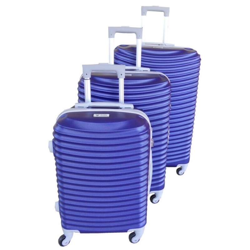 3 Piece Hard Outer Shell Lightweight Luggage Set  Blue