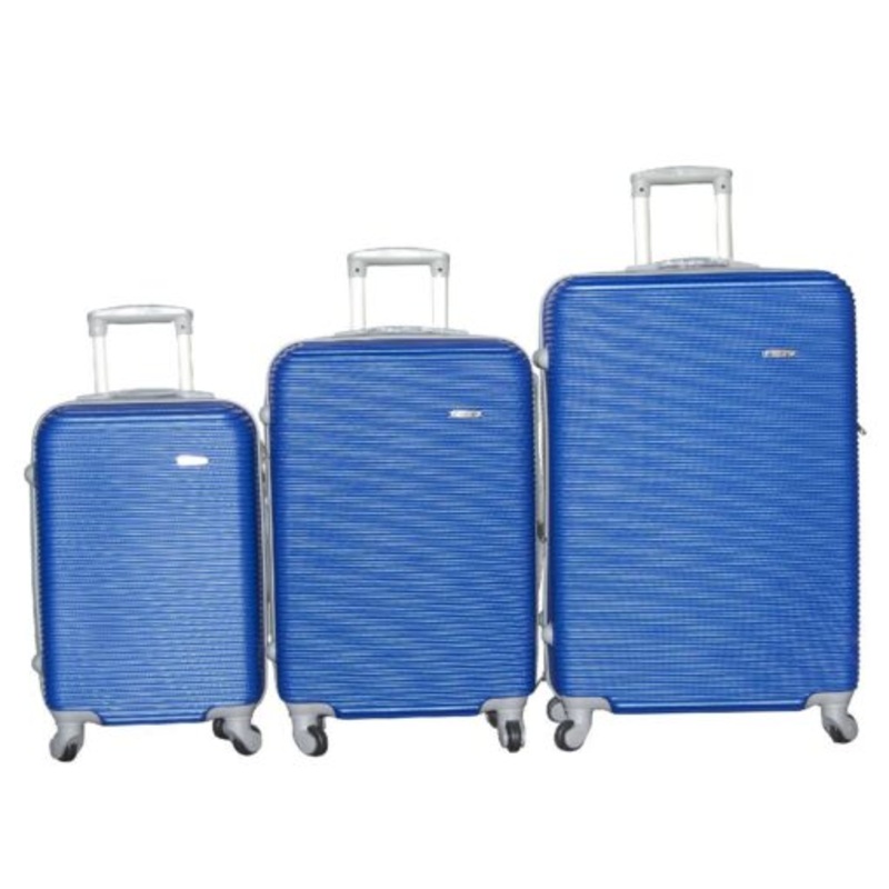 3 Piece Hard Outer Shell Luggage Set  28 Inch    Blue