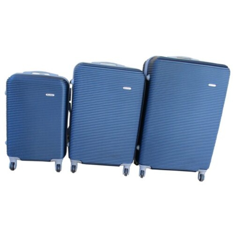 3 Piece Hard Outer Shell Luggage Set  28 Inch  Dark Blue