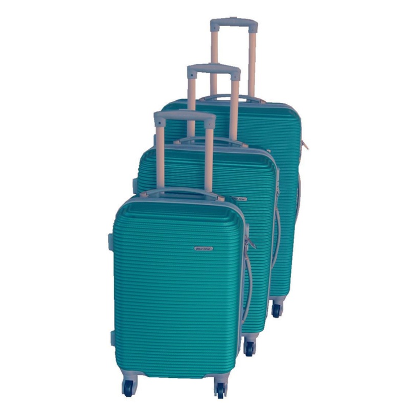 3 Piece Hard Outer Shell Luggage Set  28 Inch  Dark Green