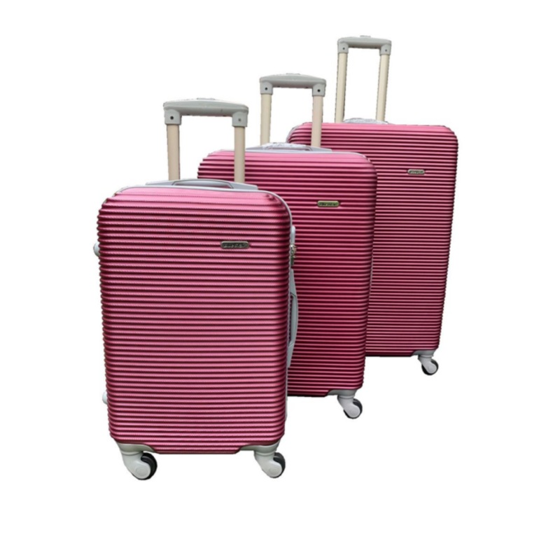3 Piece Hard Outer Shell Luggage Set  28 Inch  Plum