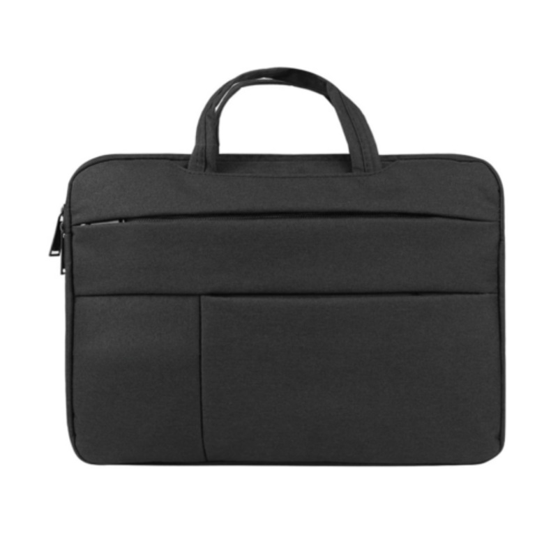 15.5 Padded Laptop Bag with Luggage Sleeve  Black