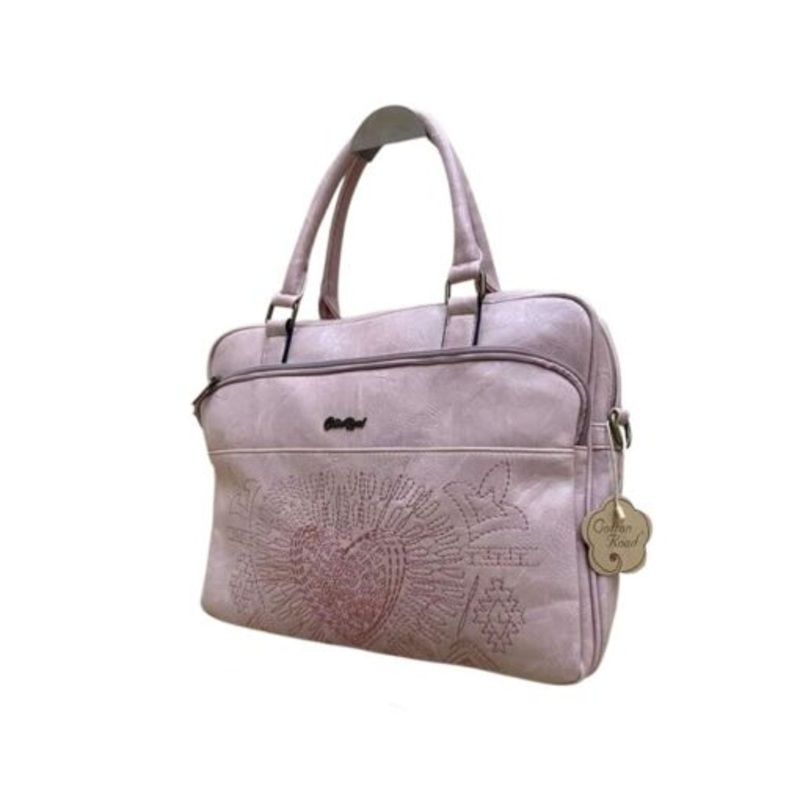 15- inch Heart Design Waterproof PU Leather Laptop bag CR91081-D48  Pink
