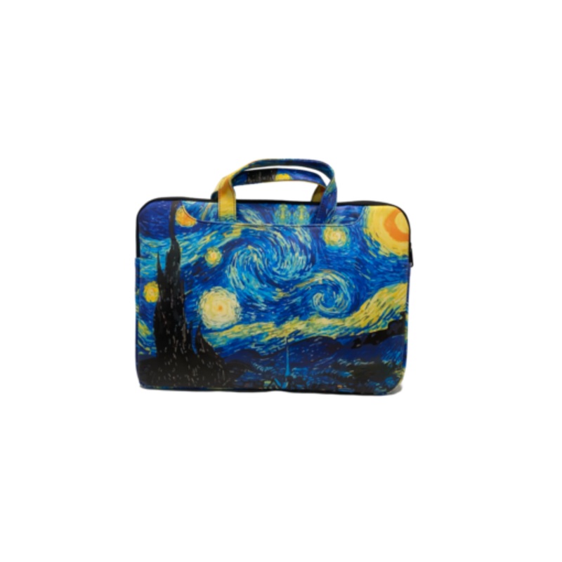 15 Laptop Bag with Oil Painting Night Sky Print  Stylish and Protective