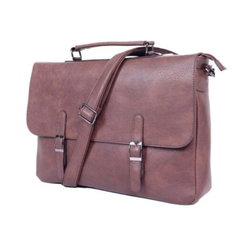 16 Inch Multi-Functional Laptop Bag / Dark Brown