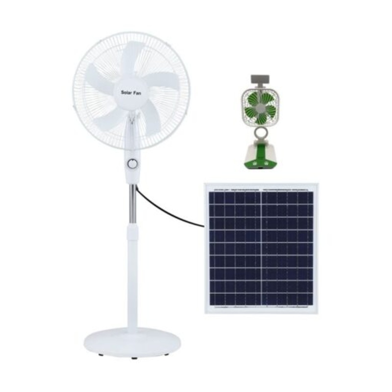 16 Rechargeable AC/DC Solar Fan And MultiFunctional Folding Fan