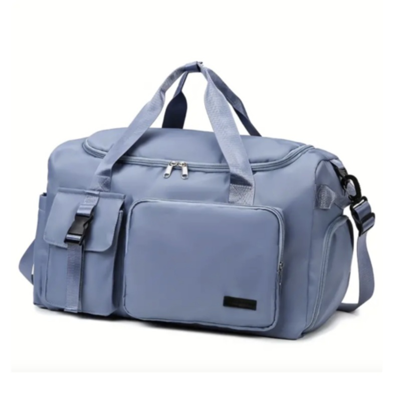 2-in-1 Large Capacity Backpack & Duffel Bag with Shoulder Strap  Frost Blue