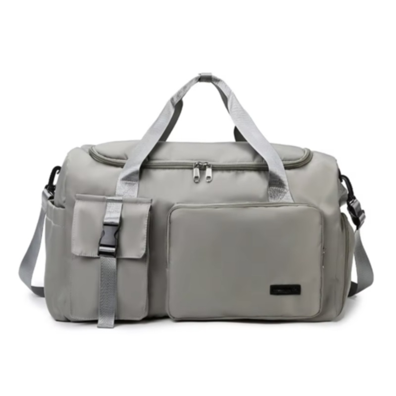 2-in-1 Large Capacity Backpack & Duffel Bag with Shoulder Strap  Grey