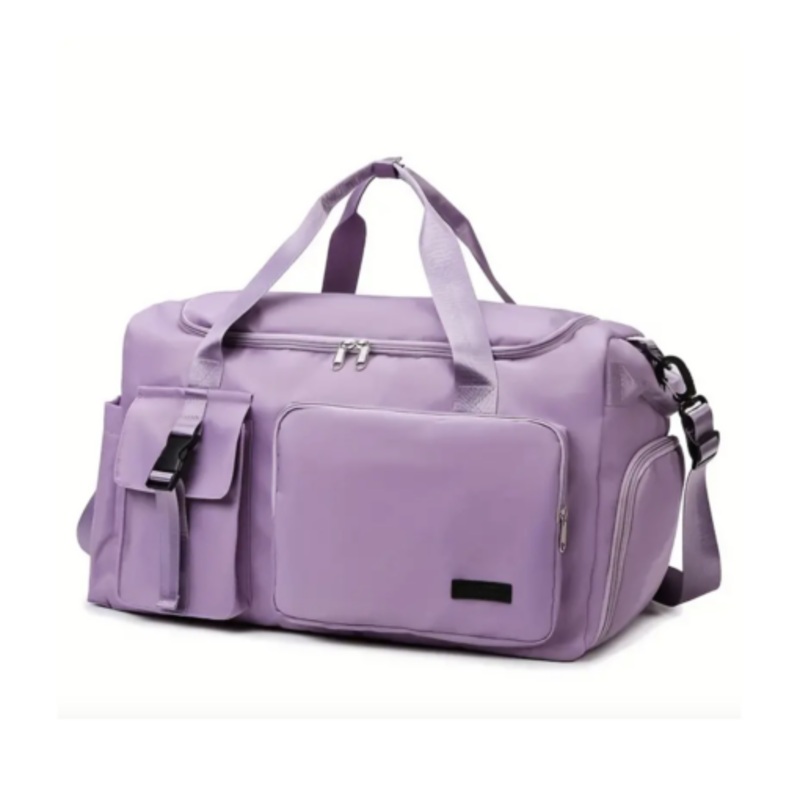2-in-1 Large Capacity Backpack & Duffel Bag with Shoulder Strap  Purple