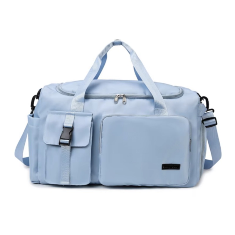 2-in-1 Large Capacity Backpack & Duffel Bag with Shoulder Strap  Sky Blue