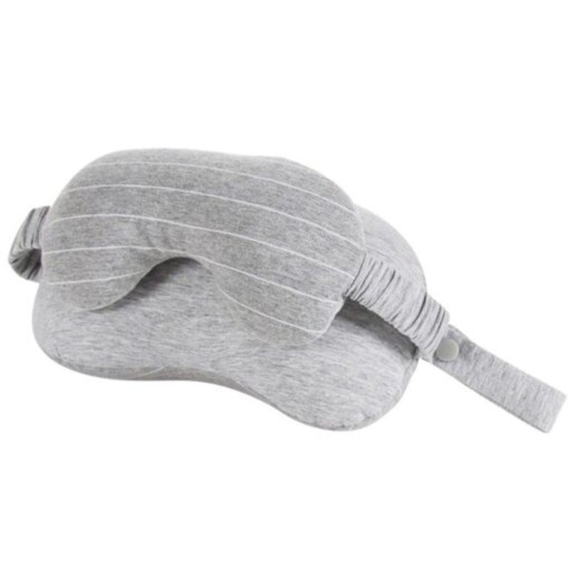 2 In 1 Portable Travel Sleeping Eye Mask Pillow-Gray