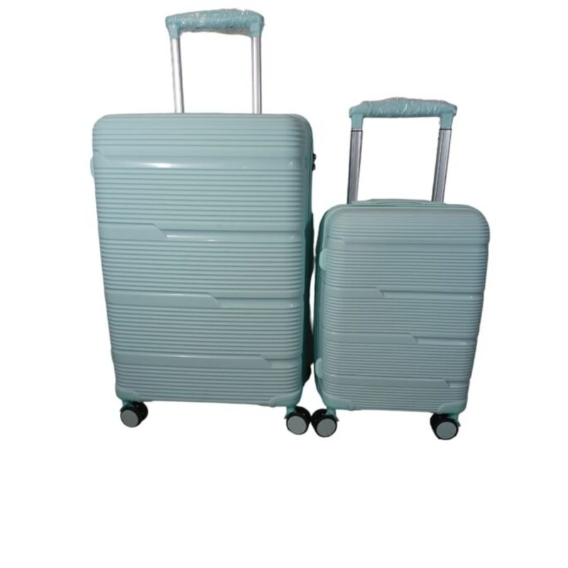 2 Piece Hard Outer Shell Luggage Set-Green