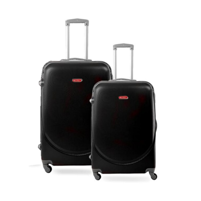 2 Piece Lightweight Luggage Set  Black