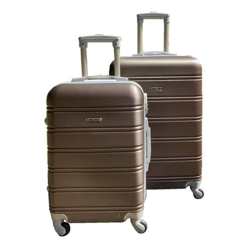 2 Piece Premium Luggage Set  Brown