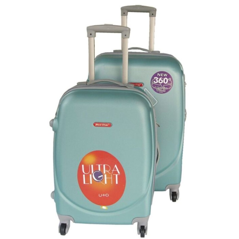 2 Piece Premium Luggage Set  Dark Green