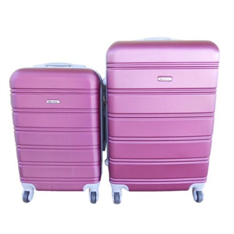 2 Piece Premium Luggage Set  Plum