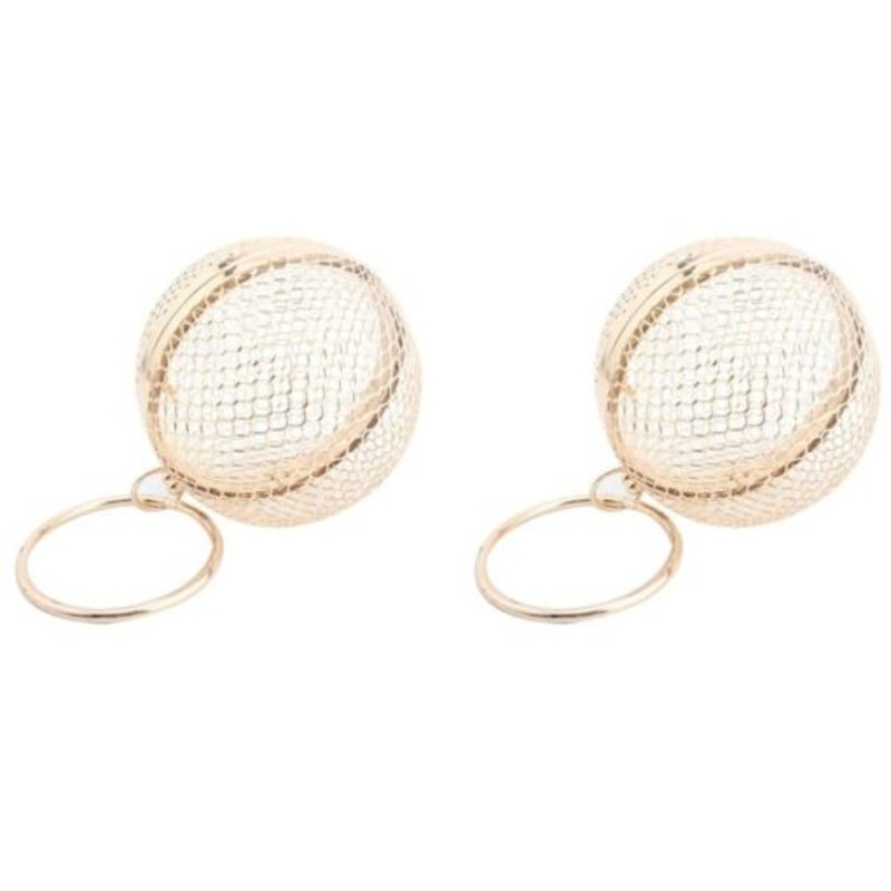 2 Pieces Women Hollow Crossbody Ball Evening Bracelet Luxury Cages Clutch