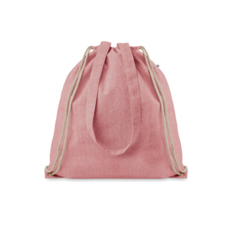 2 Tone 100% cotton drawstring bag  Pink