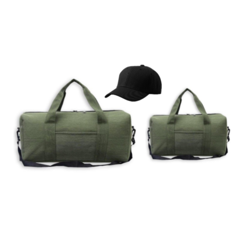 2 x Premium Military Duffle Sports Bag + Peak Cap Combo
