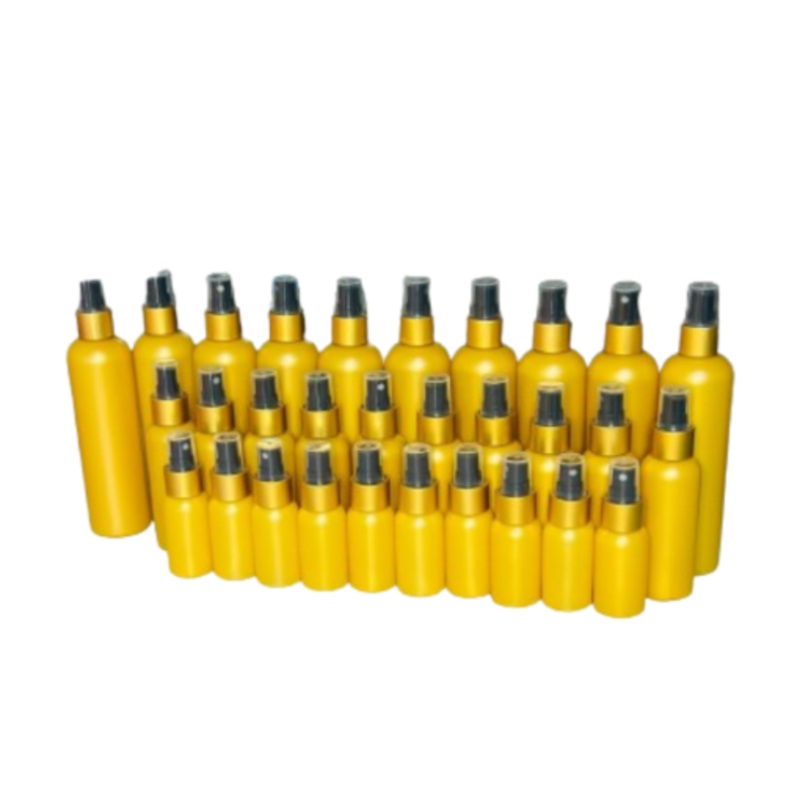 10 x 50ml 100ml & 250ml HDPE Mist Spray Bottles Set  Gold