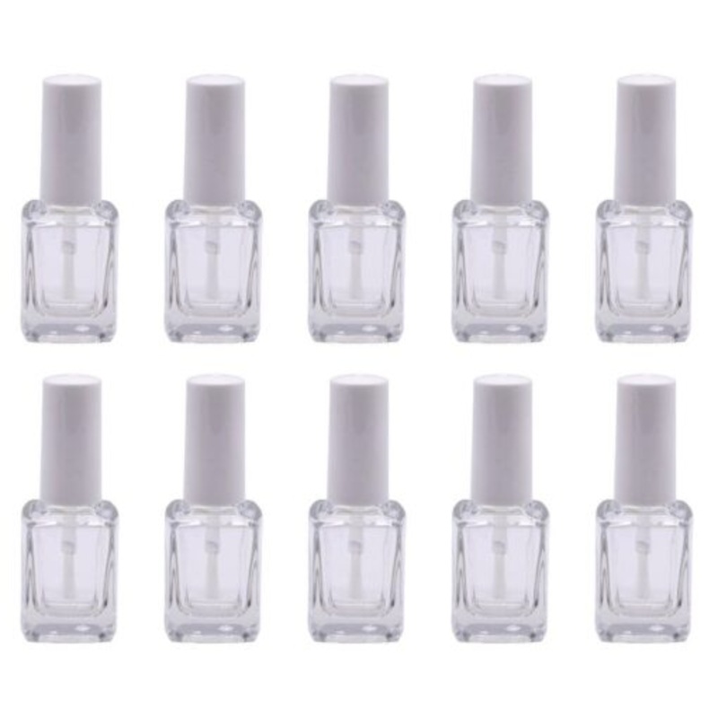 10ml Empty Clear Nail Polish Bottles 10 Pieces