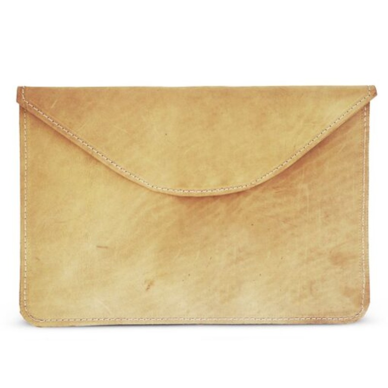 11 Inch Genuine Leather Laptop Sleeve  hazelnut