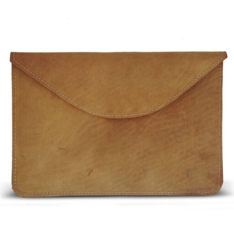 11 Inch Genuine Leather Laptop Sleeve  Pecan