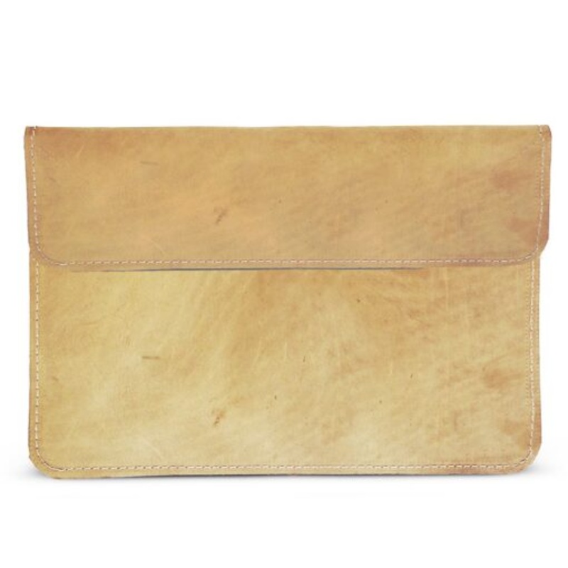 11 Inch Genuine Leather Laptop Sleeve  Square flap  Hazelnut