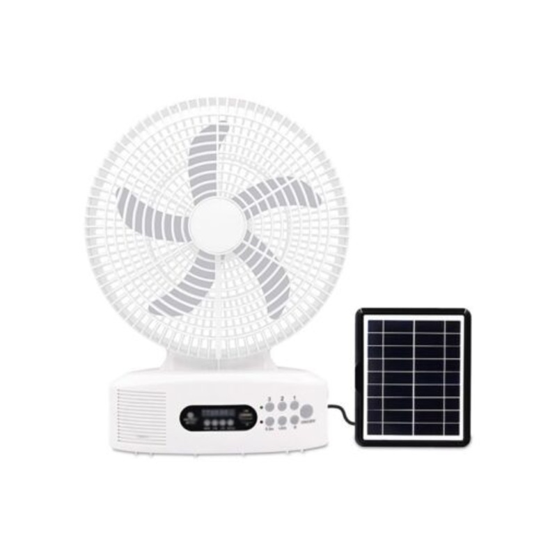 12 Inch Rechargeable Solar Powered 5 Blade Fan Q-312