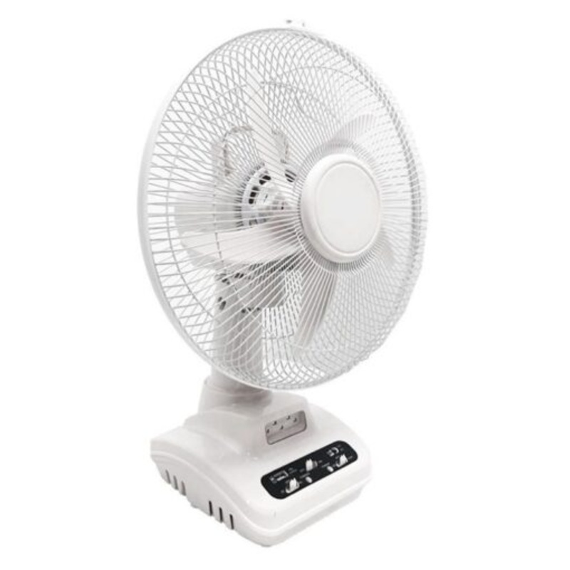 12 LED Rechargeable Auto Oscillating Desk Fan FS-L08