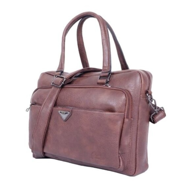 14 Inch Multi-Functional Laptop Bag / Dark Brown