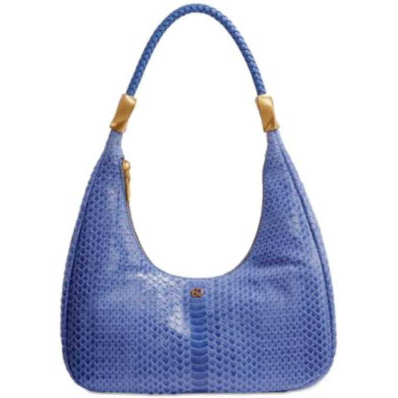 Donna Karan New York Quogue Skipper Snake Small Leather Shoulder Bag – Macy’s