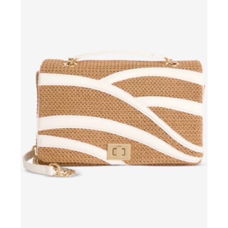I.N.C. International Concepts Ajae Straw Overlay Shoulder Bag Exclusively at Macy’s – Macy’s